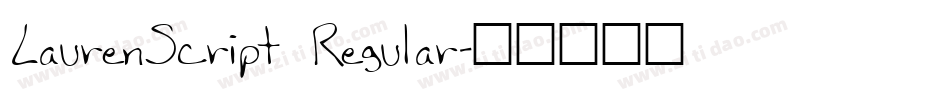 LaurenScript Regular字体转换